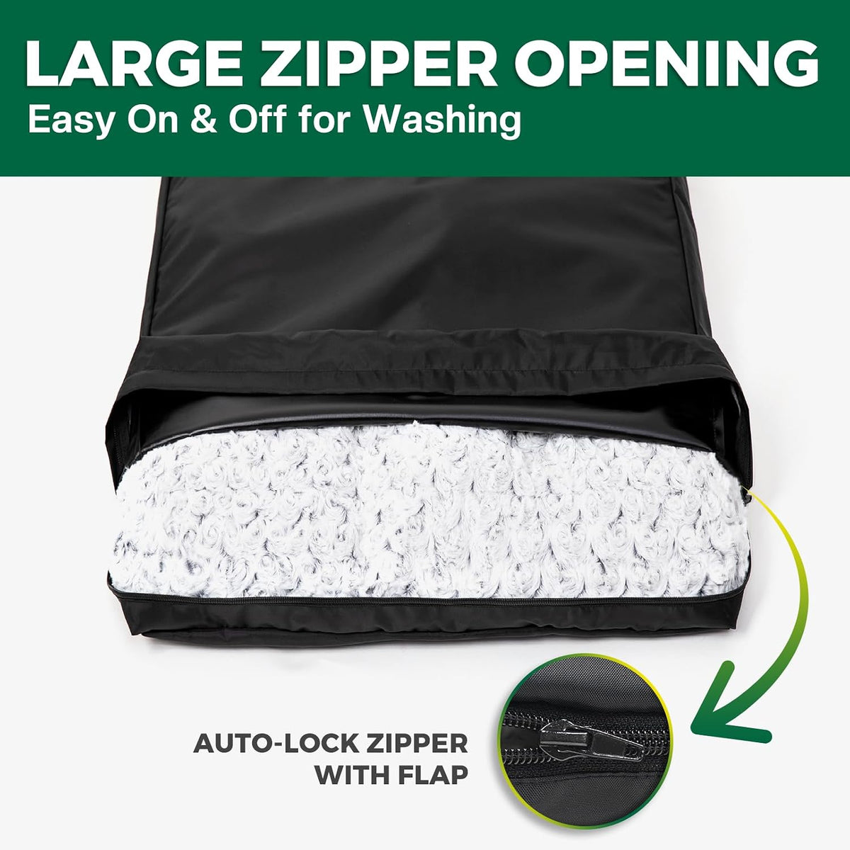 Pawfinity Waterproof Dog Bed Cover Replacement Washable, Zipper Closure