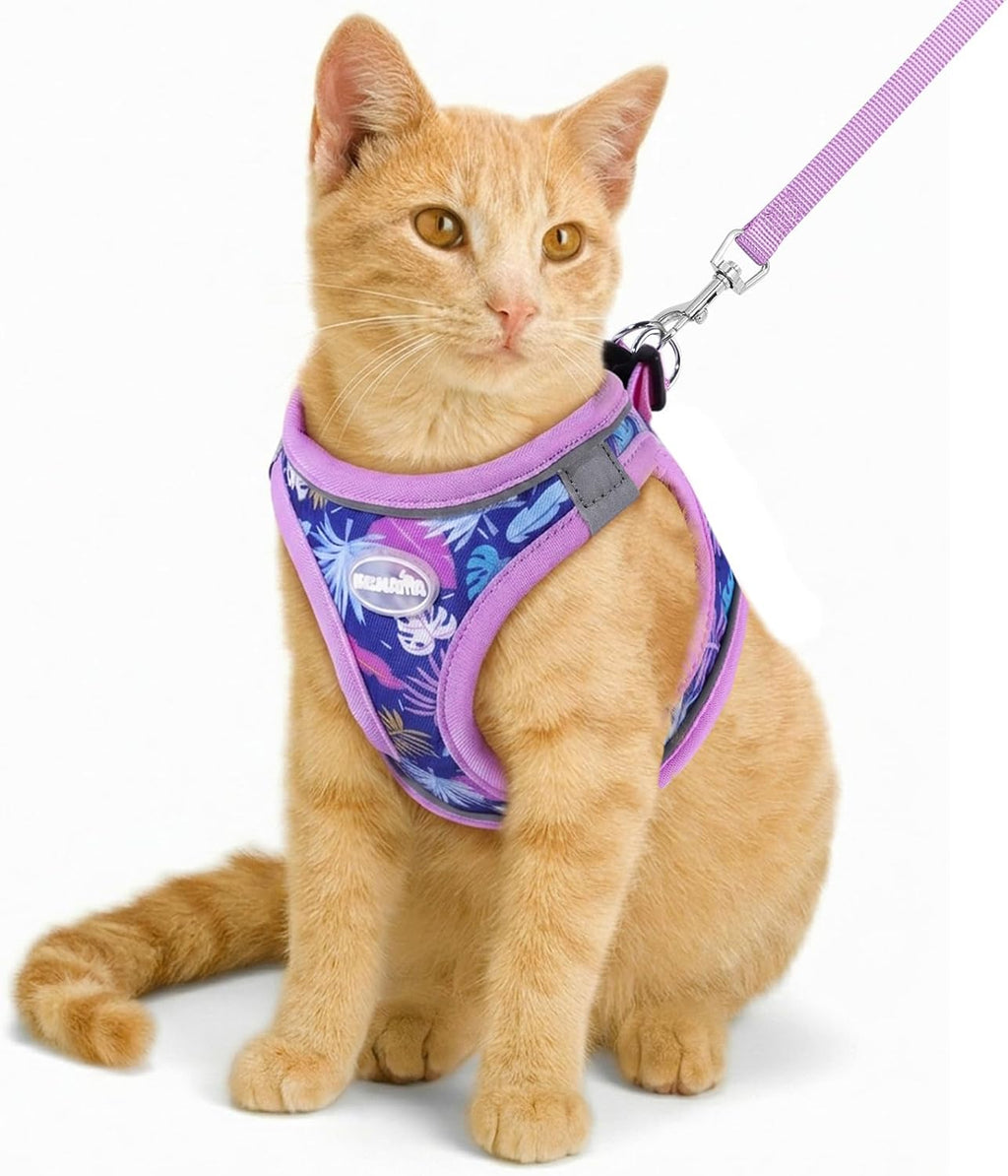 Cat Harness and Leash Set, Escape Proof Soft Vest Walk Pink XS
