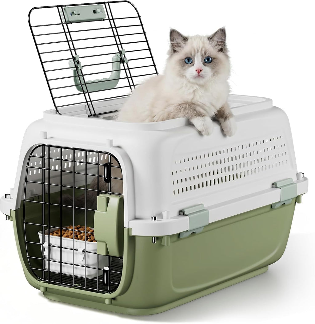 22.5" Hard Shell Cat Carrier, Pet Carrier for Small Dogs & Cats