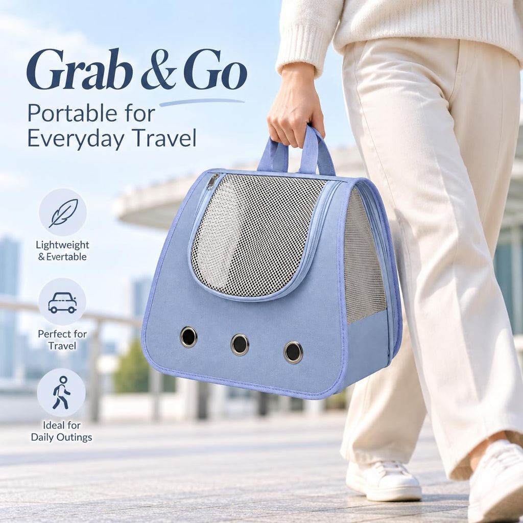 Pet Carrier Backpack for Cats and Small Dogs, Breathable Mesh Travel Backpack with Ventilation Holes, Comfortable Portab