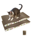 TIMHAKA Cat Scratching Board, Corrugate Cat Scratcher with Catnip, 2 Pack