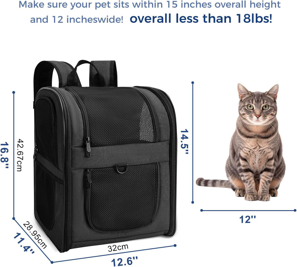 Apollo Walker Cat Backpack Carrier, Support Frame, 18 lb Weight Capacity