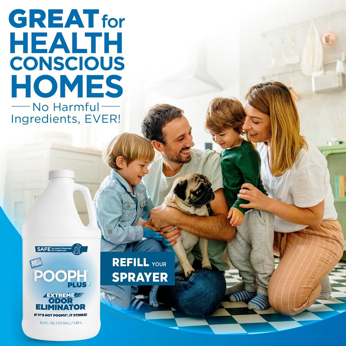 POOPH Plus Maximum Strength Pet Odor Eliminator Spray, 64 oz