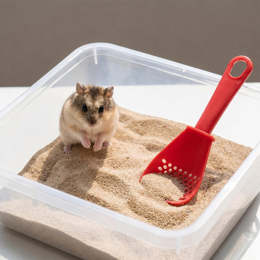 2 PCS Small Litter Scoop, Mesh Cat Litter Scooper Plastic for Hamster