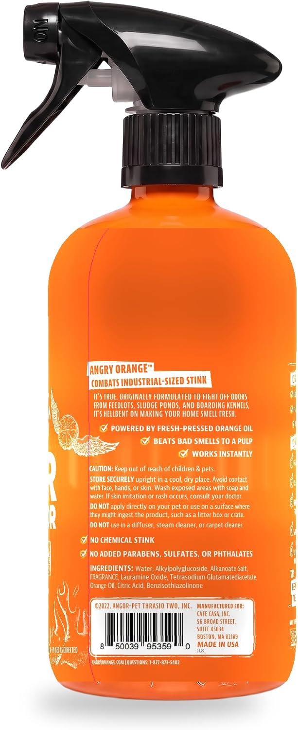 ANGRY ORANGE Pet Odor Eliminator for Dog and Cat Urine, Orange Rush, 24 oz