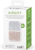 Catit Airsift Dual Action Air Purifier Pad, 6 Pack