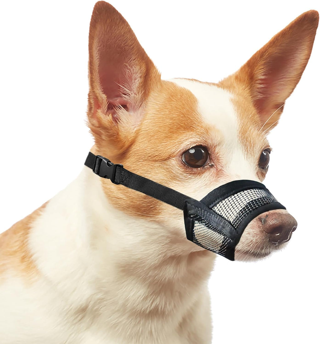 Dog Muzzle for Large Dogs - Air Mesh Muzzle for Large Sized Dog | Adjustable No Bark Dogs Muzzles for Scavenging Licking