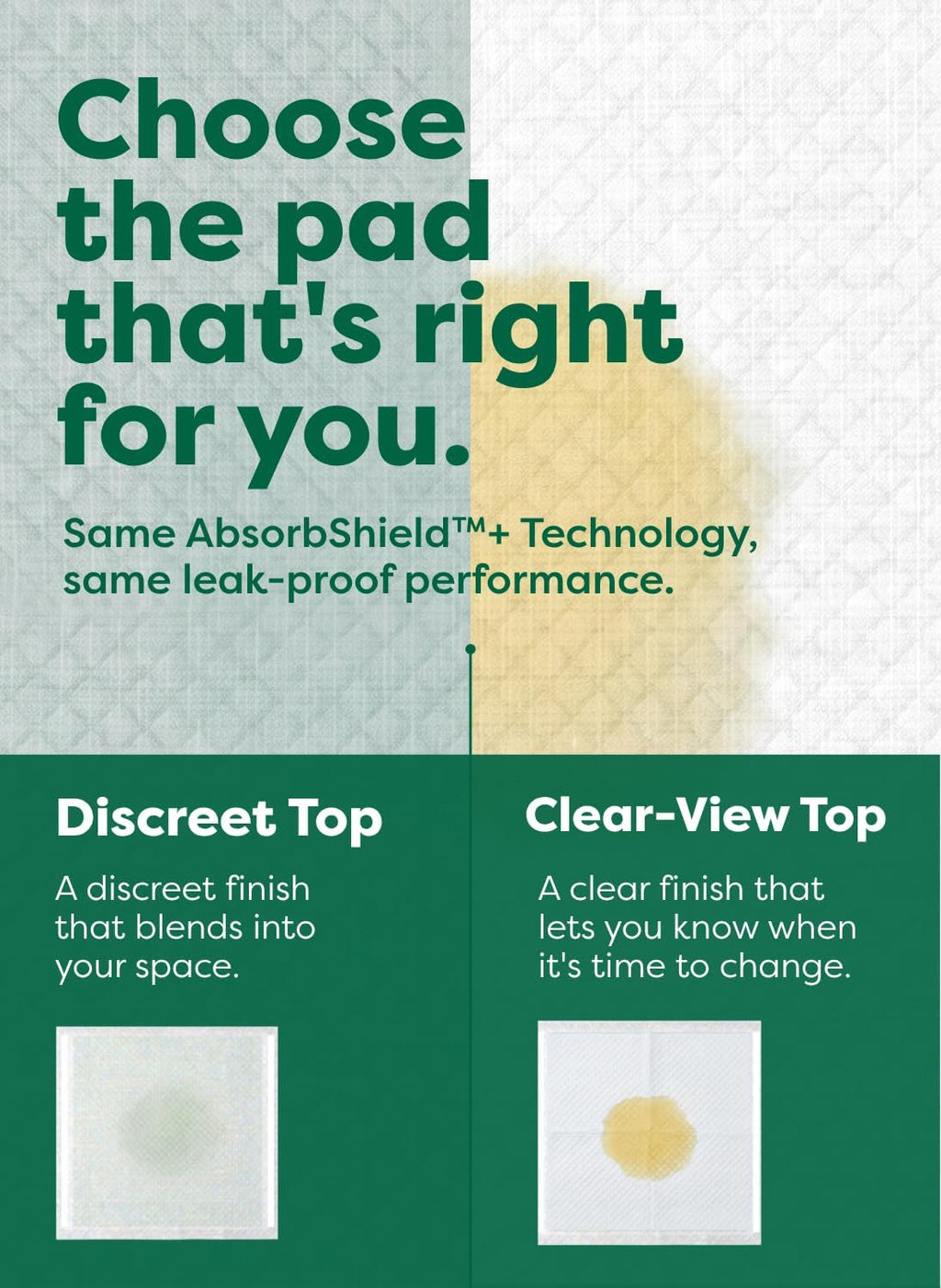 Regular (L) Dog & Puppy Pee Pads, Discreet Top, Max Absorbency, 40CT