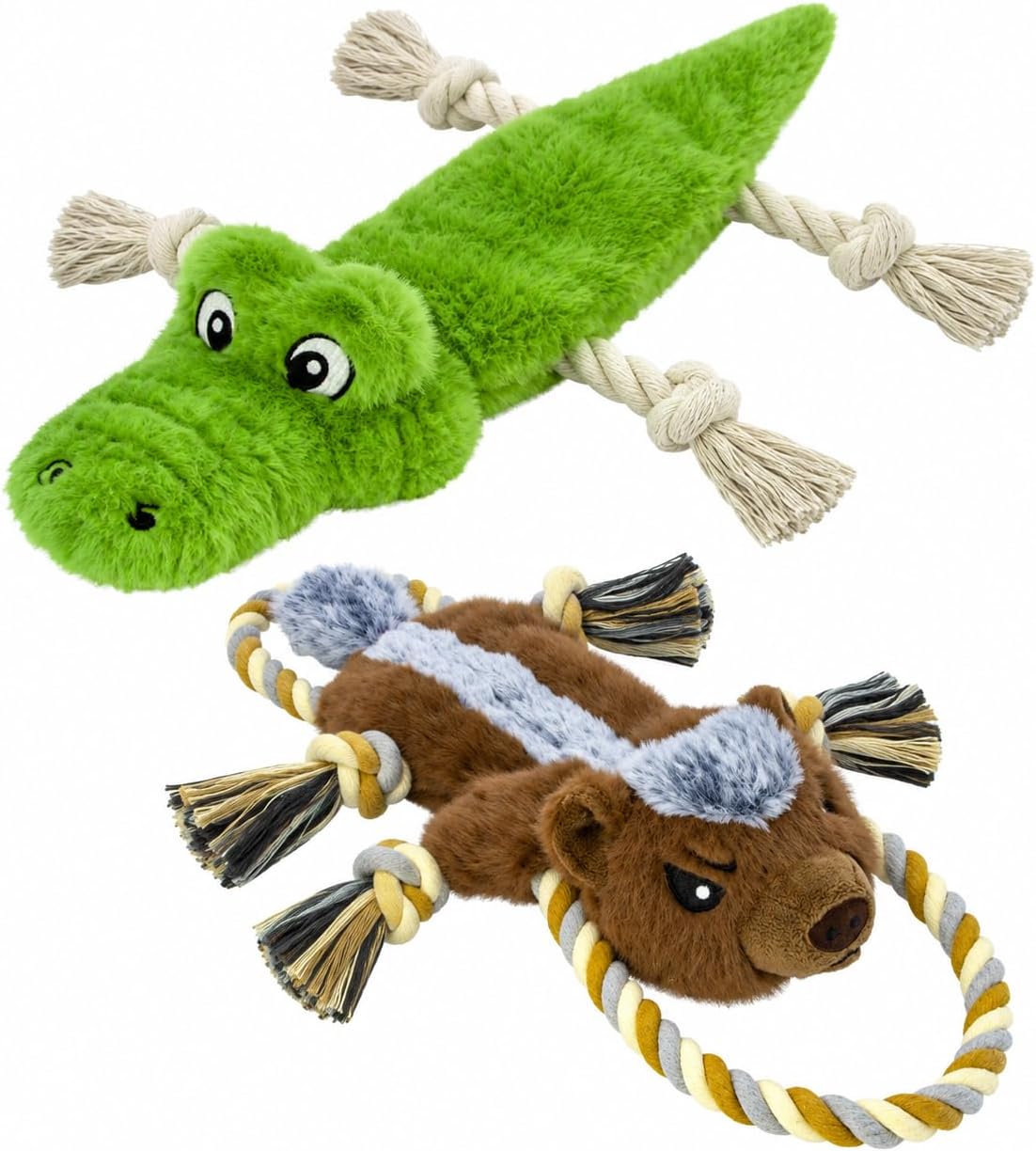 No Stuffing Dog Toys 2 Pack for Small Medium Large Dogs