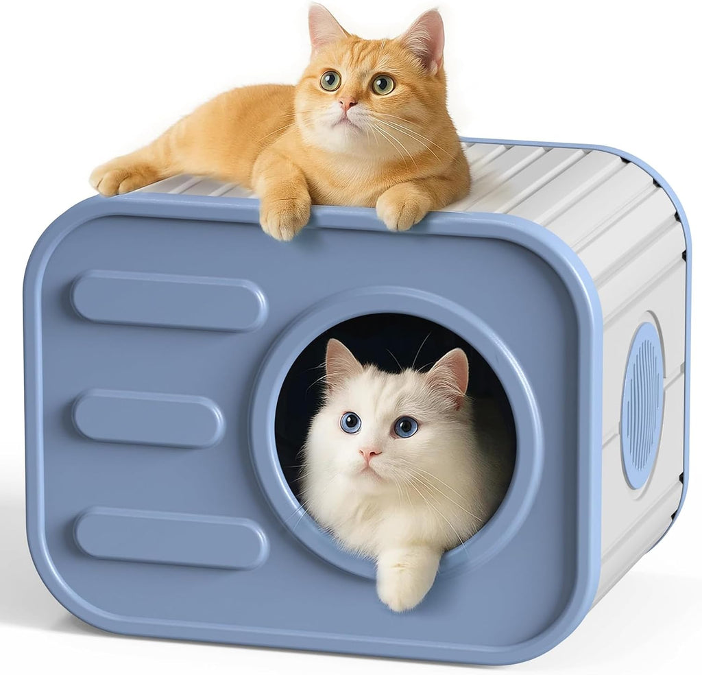 Outdoor Cat House Weatherproof, Black