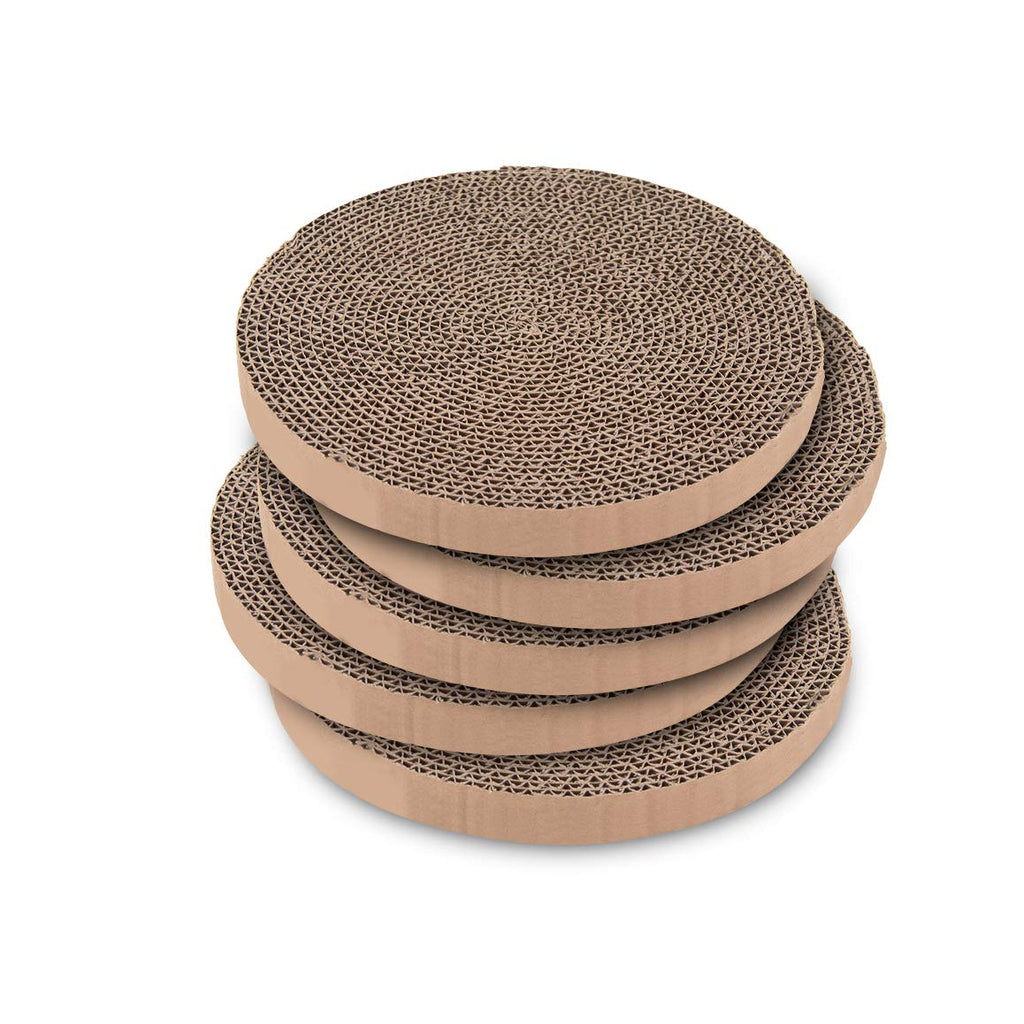 Catify Spin n' Scratch Cat Scratch Pad Refill - Round, 5-Pack