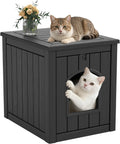 Cat Litter Box Enclosure, Feral Outdoor Cat Enclosure Weatherproof for Winter Outside, Cat Litter Box Furniture Fit Litt