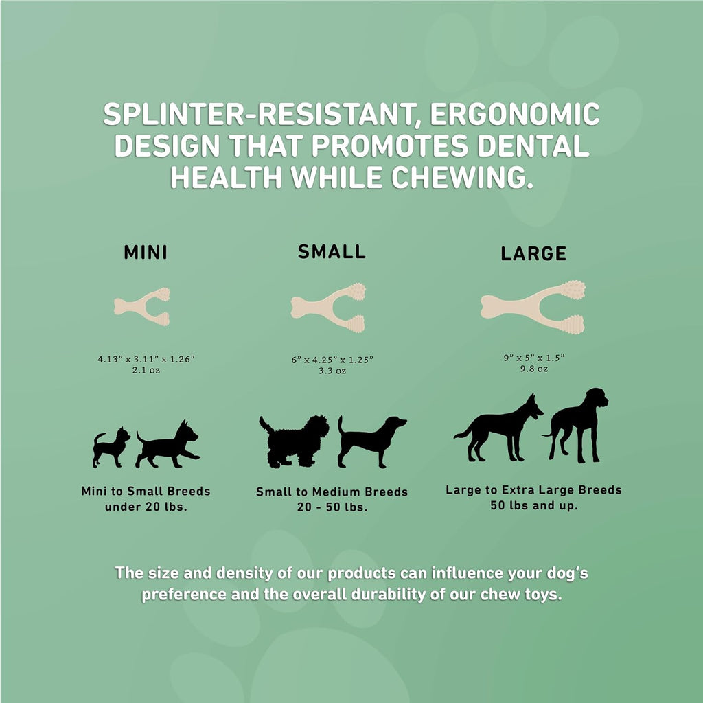 BetterBone - Medium Density - Ideal for Moderate to Strong Chewers - All-Natural, Nylon-Free Dog Chew Toys - Non-Toxic, 