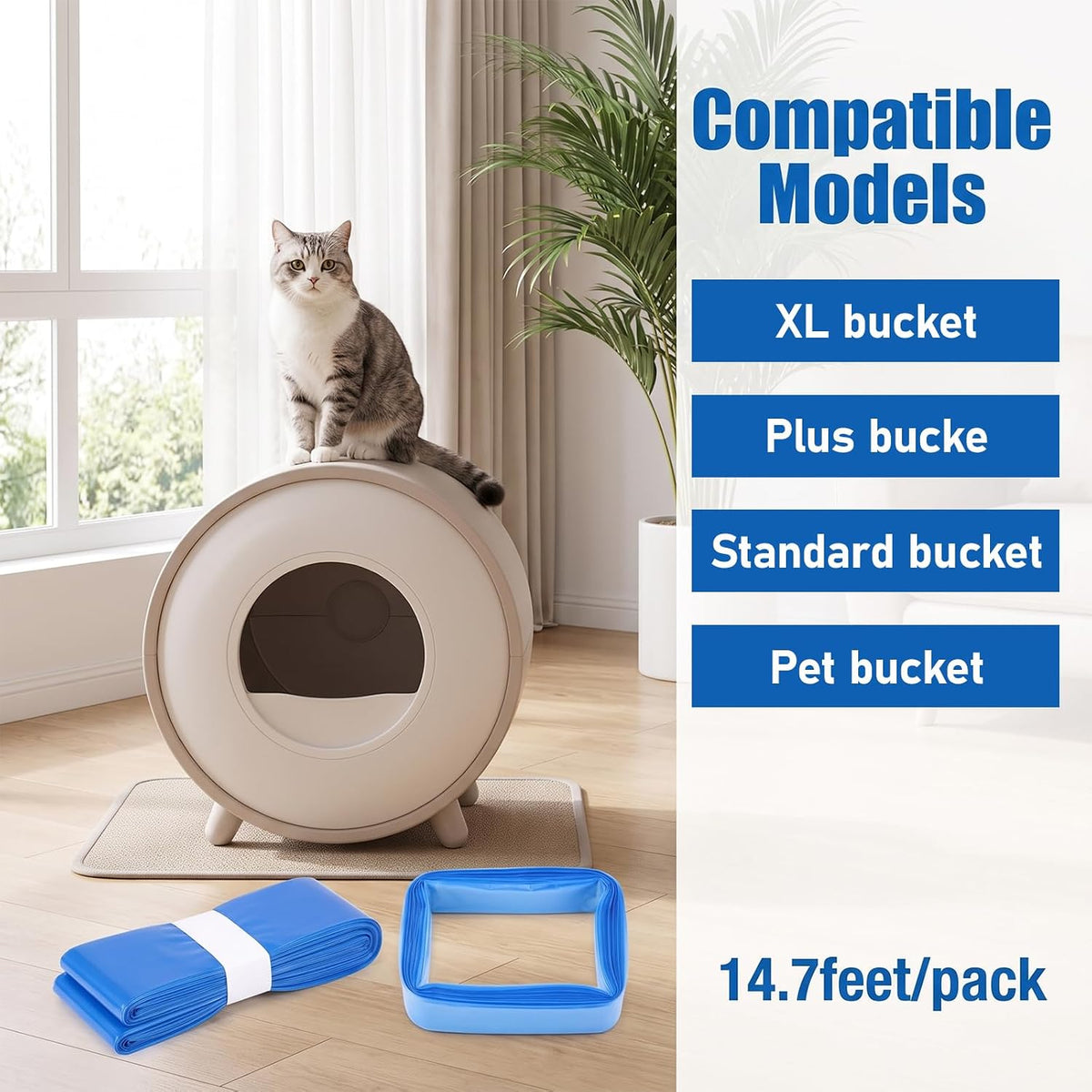 12 Pack Cat Litter Refill Bags, Enhanced Odor Generic Litters Refills