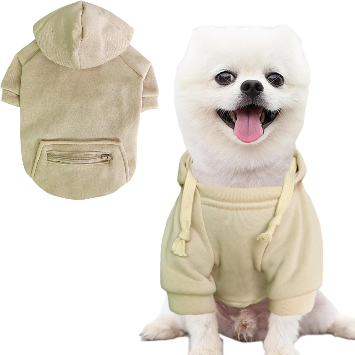 Pet Dog Cold Weather Coat with Pocket Winter Dog Hoodie Warm Puppy Clothes for Small Dogs Chihuahua Clothing (Medium, Y0