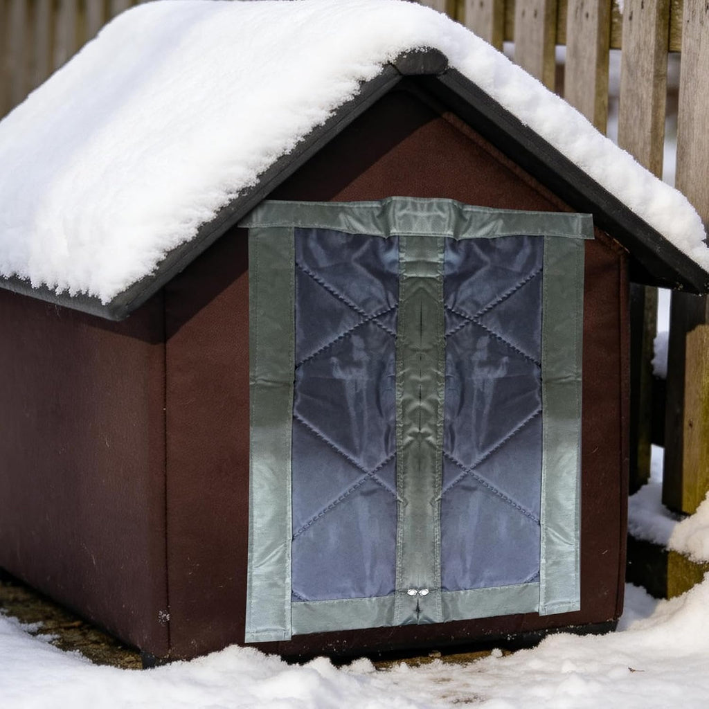 Magnetic Insulated Dog House Door Flap Winter Windproof 11.8x19.6 Inch