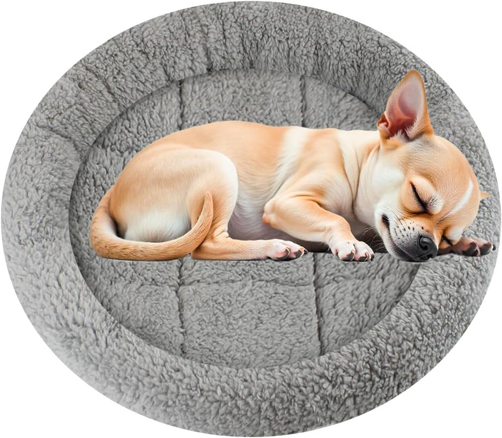 Enjoying Cat Mat Bed 16" x 22" Pet Bed with Pillow Around for Dogs Cats Curled Sleeping Beds for Carrier/Crate Small to 