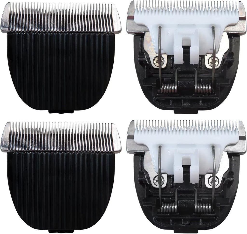 4 Pcs Clipper Replacement Blades Ceramic Stainless Steel Compatible with Oneisall Low Noise Dog and Cat Grooming