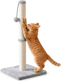 Dimaka 29" Tall Cat Scratching Post with Sisal Rope, Grey