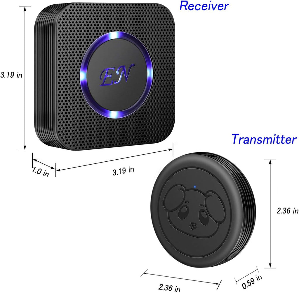 Dog Door Bell, Wireless Doggie Doorbells for Potty Training, Door Bell for Dogs to Go Outside, Dog Bells with 1 Receiver