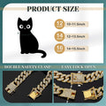 Xuniea 2 Pcs Pet Collar Set, Chain and Sunglasses, 12 Inch, Gold, Black
