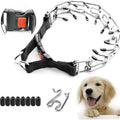 Supet Prong Collar for Dogs, Adjustable Dog Pinch No Pull Training Collar with Quick Release Buckle, Rubber Tips and Ext