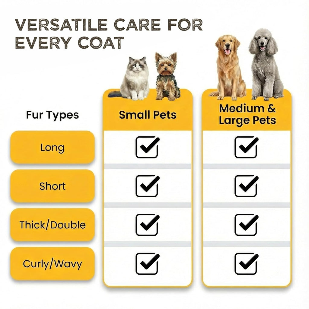 Deshedding Dog Brush for Shedding – Self Clean Cat Brush Deshedding & Grooming Tool for Long Haired and Short Haired Dog