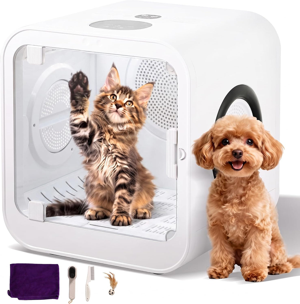 Grepatio Automatic Pet Dryer Box, 70L Pet Dryer for Small Dog and Cat