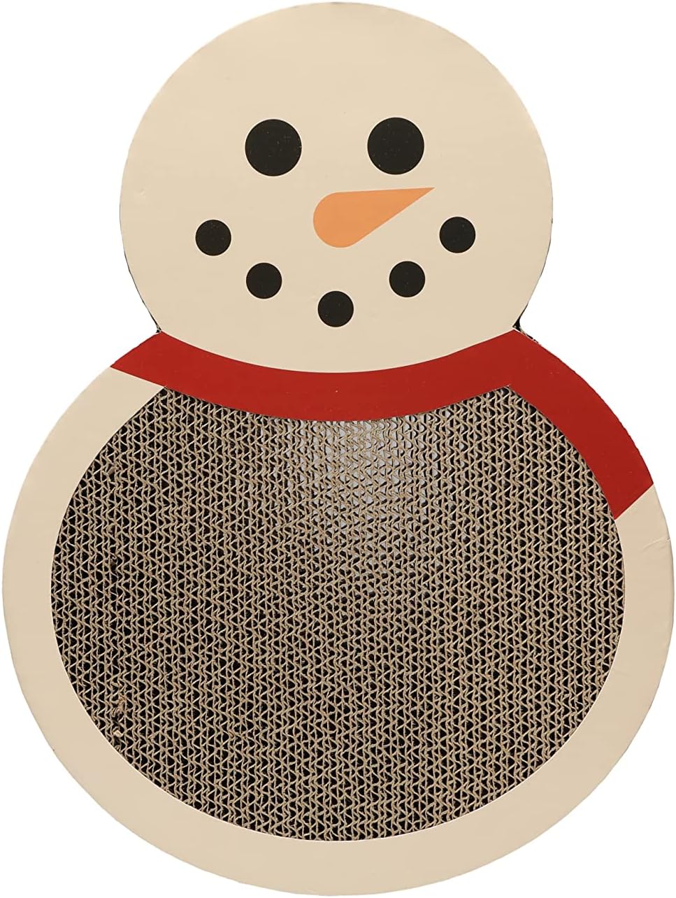 Pearhead Snowman Cat Scratching Pad, Reversible Christmas Cat Scratcher