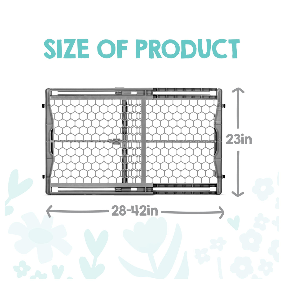 Regalo 28"-42" Expandable Plastic Baby Gate, Bottom of Stairs & Doorways
