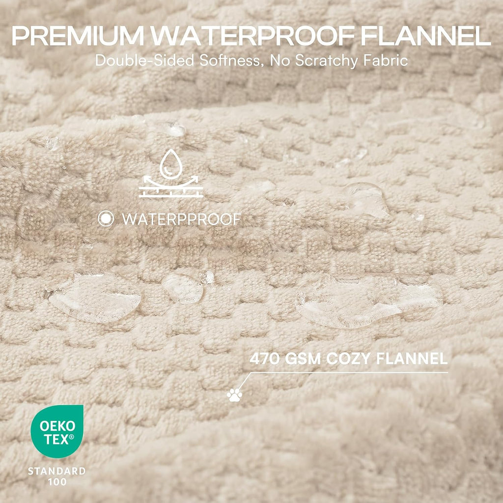 Luciphia Waterproof Blanket for Dog, Washable Reversible Fleece Pet Throw