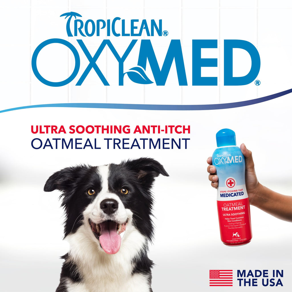 TropiClean Oxymed Medicated Cat & Dog Conditioner for Itchy Skin, 20oz