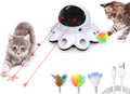 ORSDA Cat Laser Toy, 2-in-1 Interactive Automatic Motion Activated Moving 8 Holes Whack A Mole Feather, USB Rechargeable