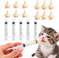 18 Pcs Miracle Nipple For Kittens Kit - For Newborn Kittens,Puppies,Rabbits