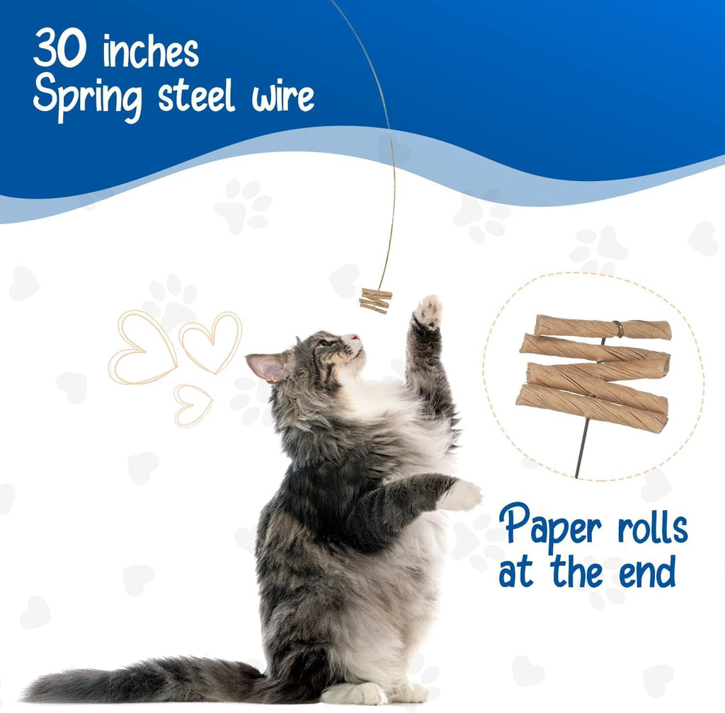 Cat Dancer Products 101 Interactive Cat Toy, Brown (Black, 2 Pack)