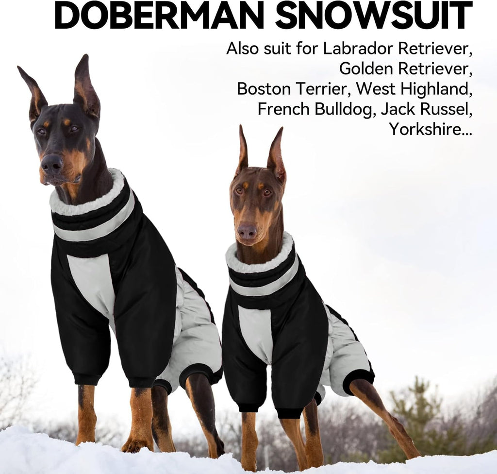 Full Body Dog Jacket Waterproof Dog Coat with Legs for Large Dogs
