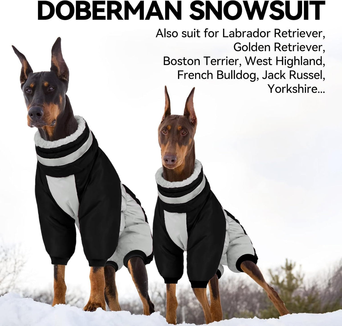 Full Body Dog Jacket Waterproof Dog Coat with Legs for Large Dogs