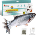 Potaroma Cat Toys Flopping Fish with Catnip, Moving Kitten Kicker, Floppy Wiggle Carp for Small Dogs, Interactive Motion