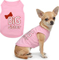 Parisian Pet Dog Shirt – 100% Cotton Shirts for Small Dogs – Pink Sleeveless Puppy Clothes – Lightweight and Breathable 
