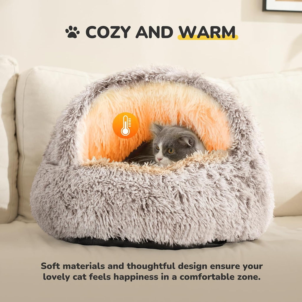 Cat Bed, Cat Beds for Indoor Cats with Covered Hooded