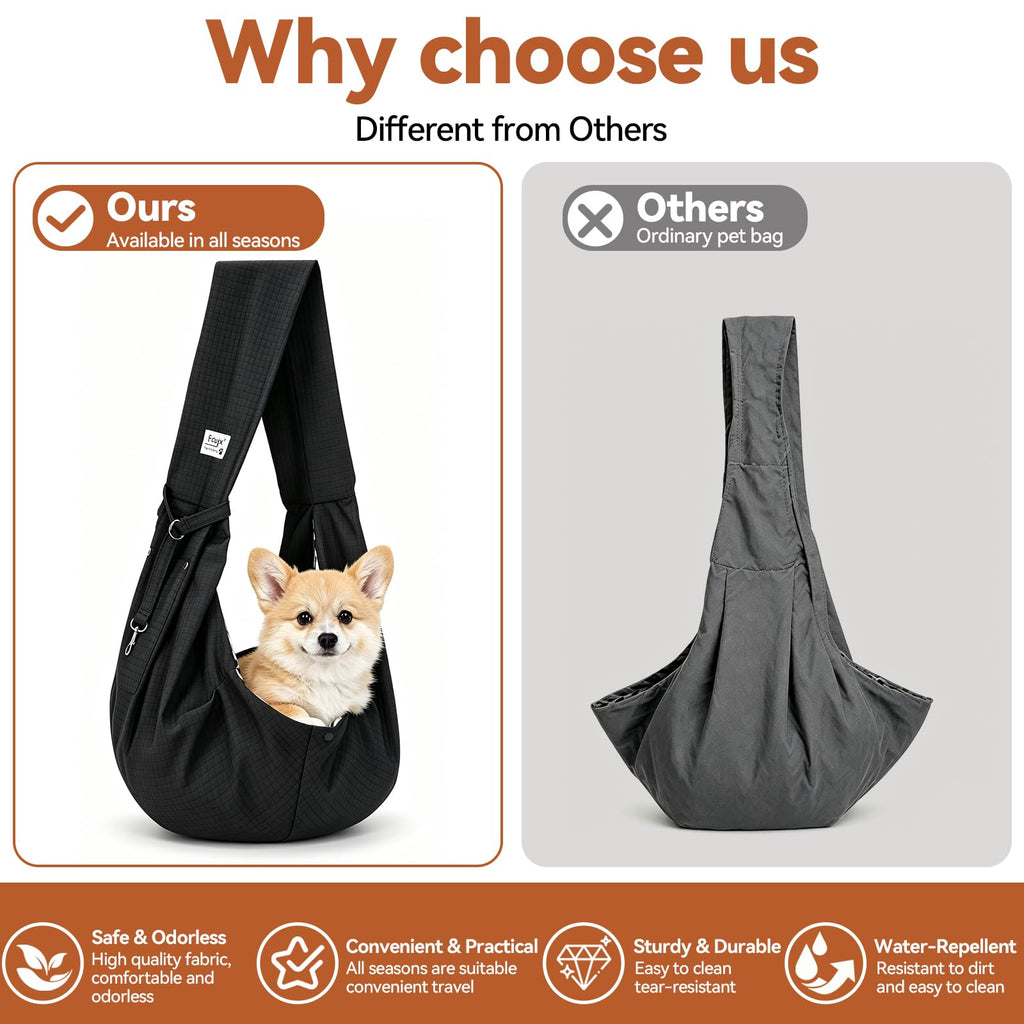 Dog Sling Carrier, Lightweight Breathable Puppy Carrier for Small Dogs&Cats