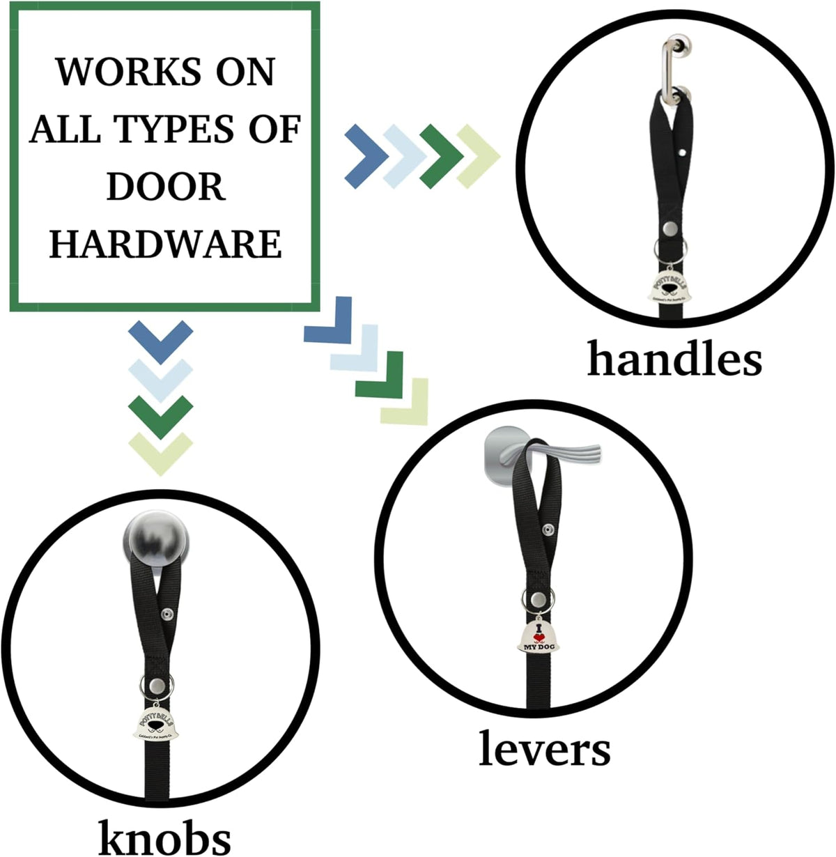 Caldwell's Pet Supply Co. Dog Potty Bells, Dog Door Bell, Bells to Go Outside, Potty Training Bell, Dogs Doorbell, Dogs 