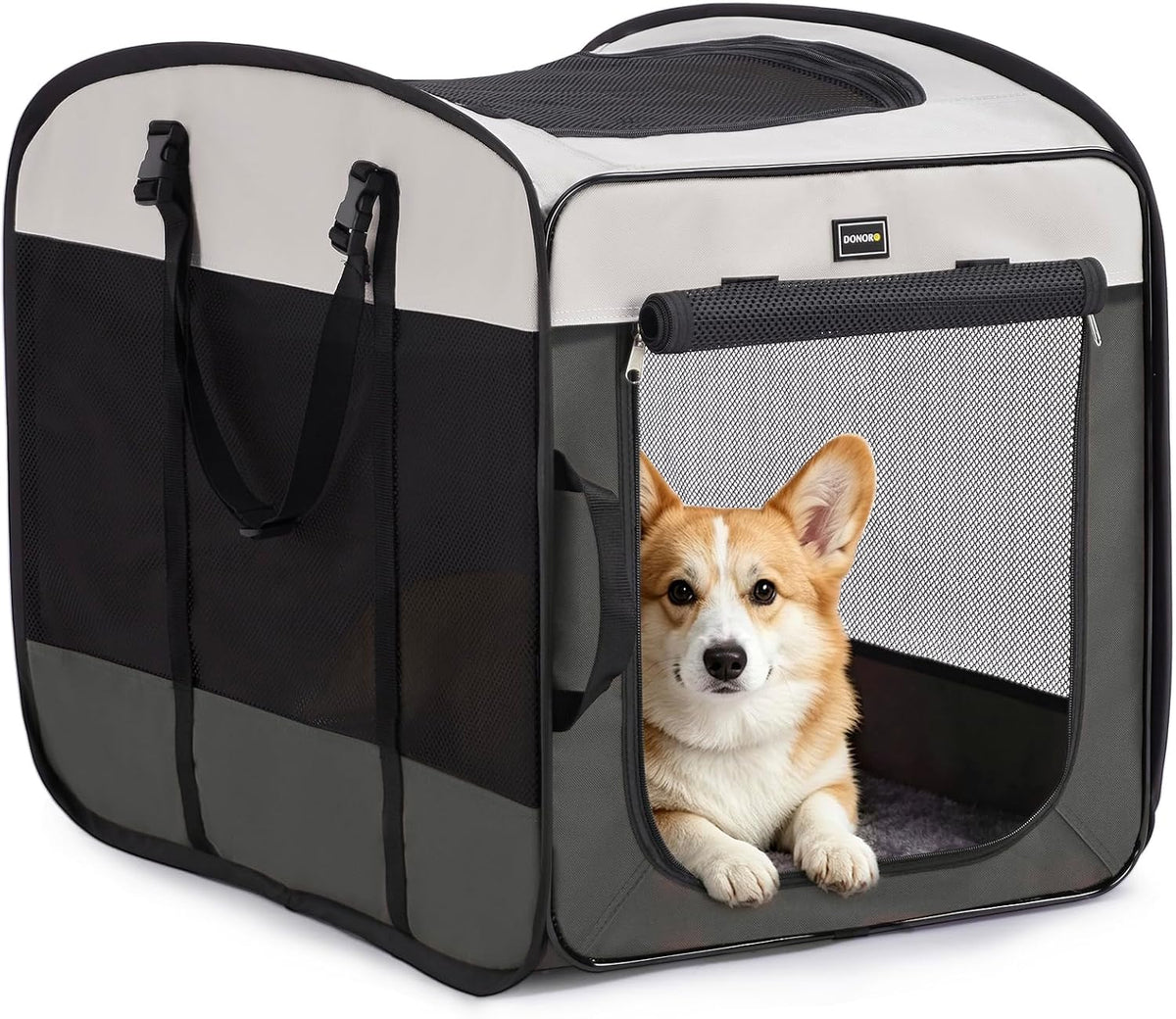 Dog Kennels and Crates for Medium Dogs, Portable Pop Up Indoor Pet Cage with Sturdy Wire Frame, Collapsible Travel Crate