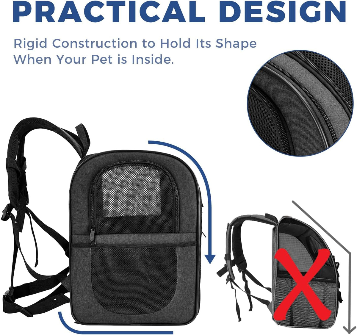 Apollo Walker Cat Backpack Carrier, Support Frame, 18 lb Weight Capacity