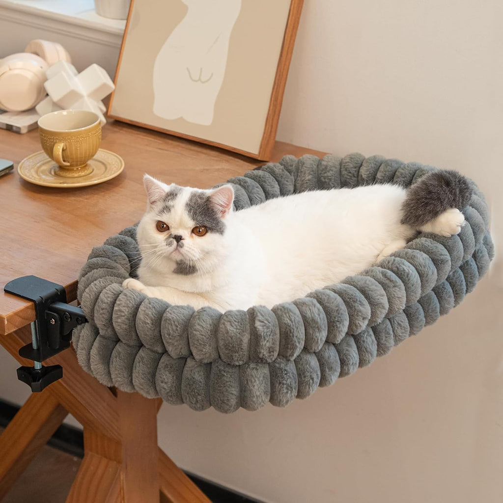 CHEERPALS Cloud Cat Bed Desk Mounted Hammock for Indoor Cats Perch Foldable