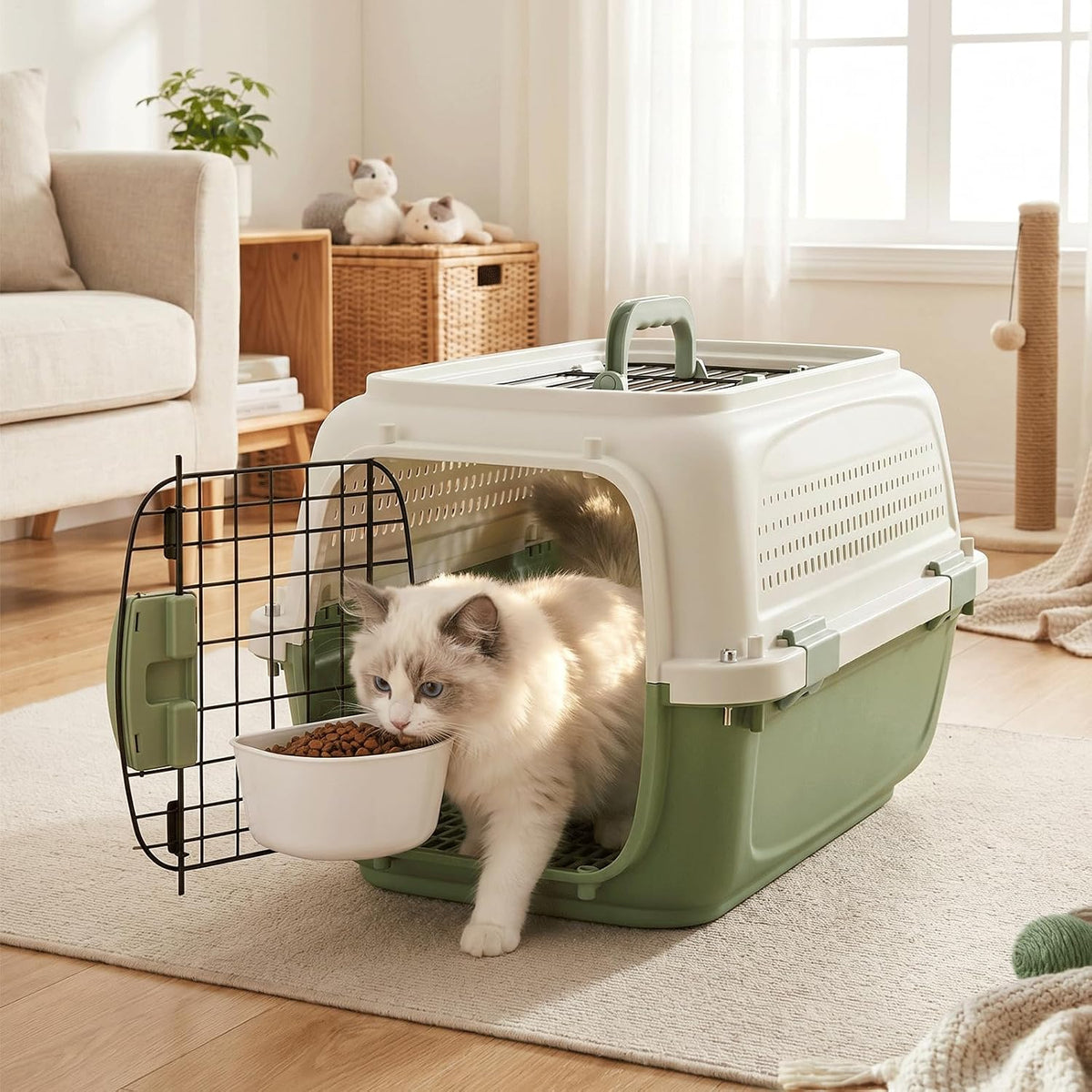 22.5" Hard Shell Cat Carrier, Pet Carrier for Small Dogs & Cats