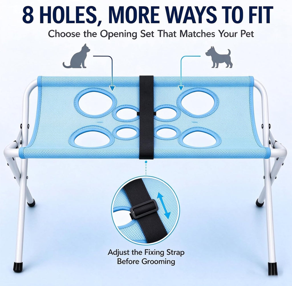 Pet Grooming Hammock with Stand Dog Bath Hammock Foldable Dog Bath Stand