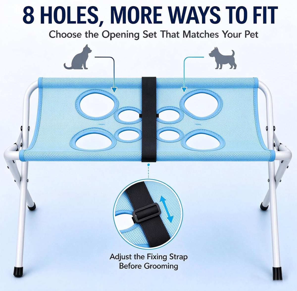 Pet Grooming Hammock with Stand Dog Bath Hammock Foldable Dog Bath Stand