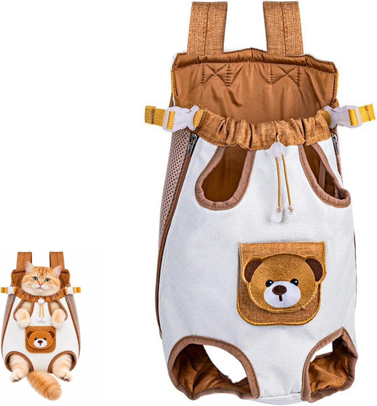 Kitty Capsule Carrier Front, Hands-Free Pet Front Carrier Bag，XL