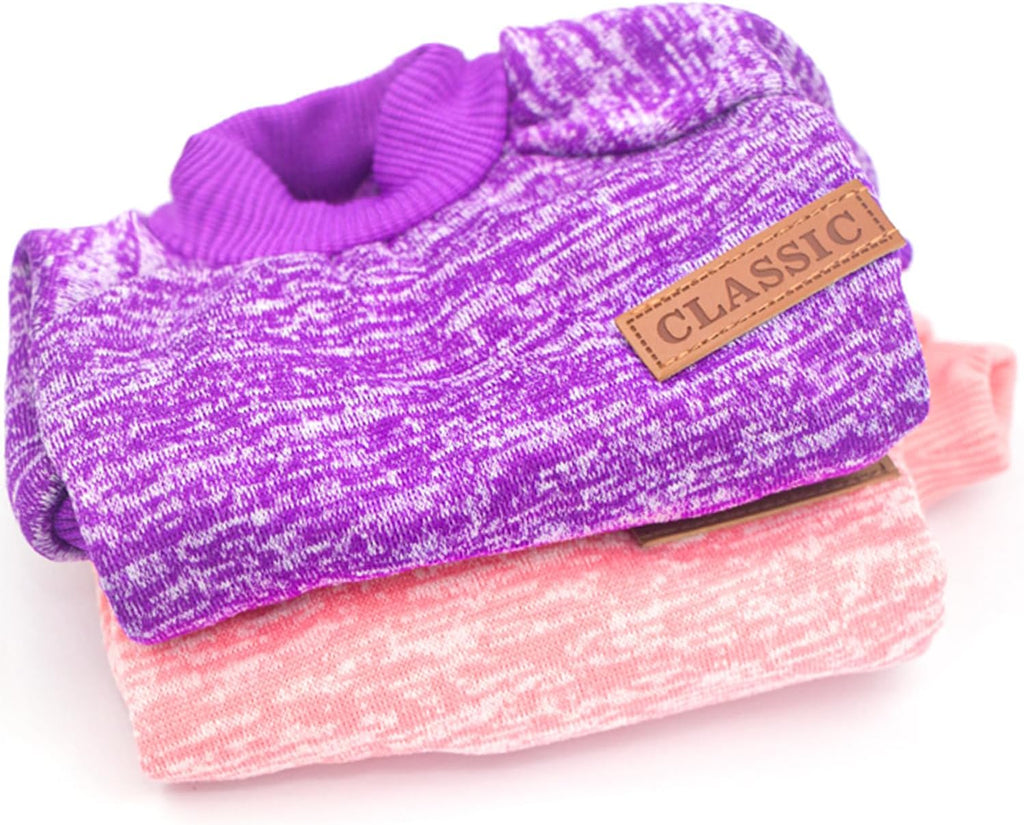 2 Pack Dog Sweaters for Small Dogs Girl Boy Fleece Fall Winter Dog Clothes